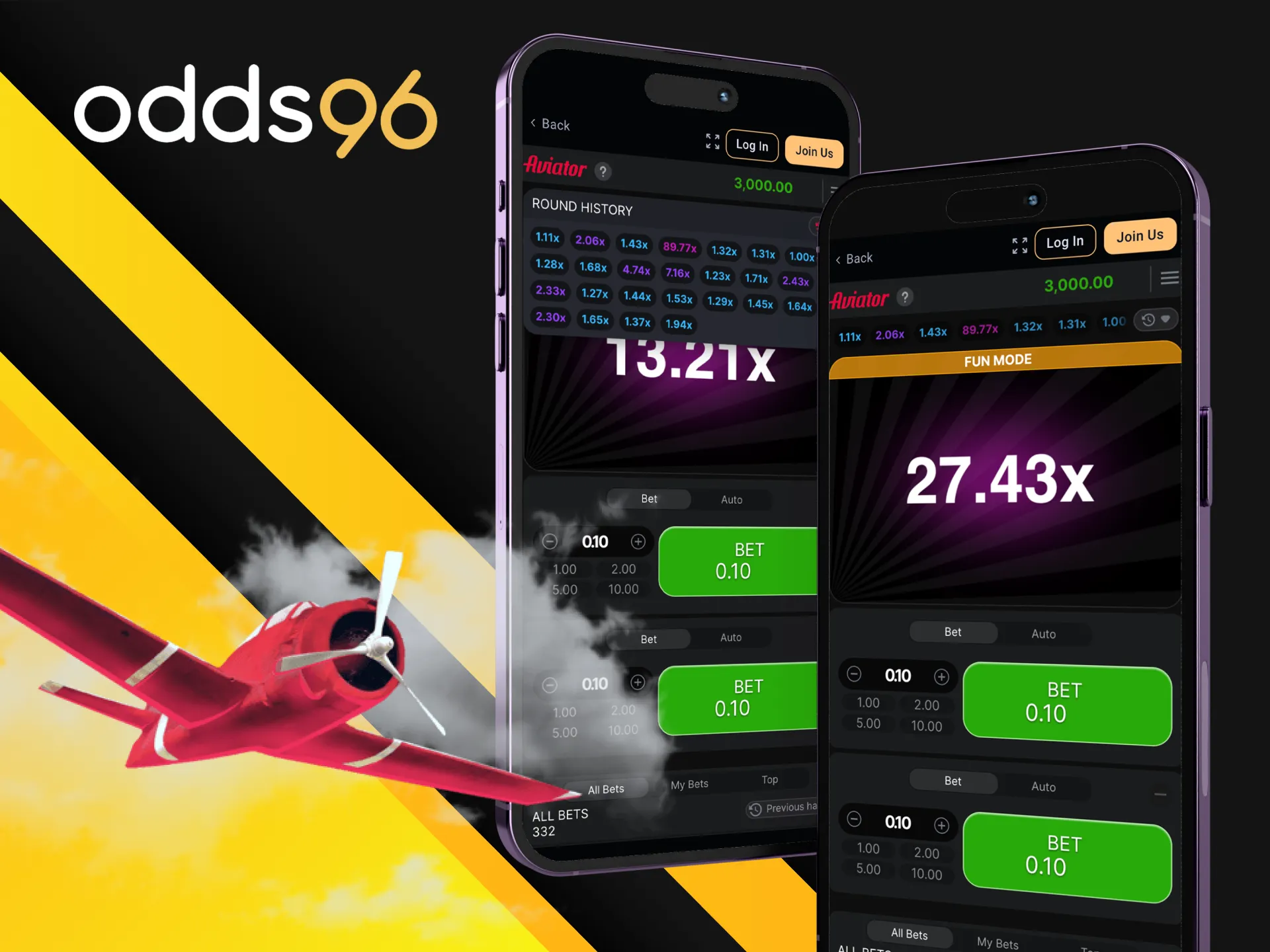 Is it possible to play Aviator from Odds96 on a mobile device?