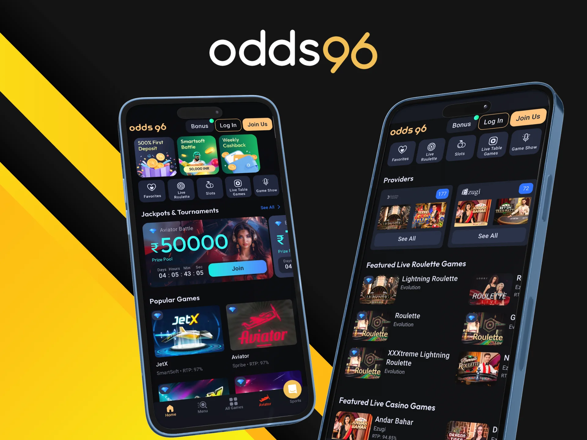 Is there a dedicated mobile app for Odds96 casino?