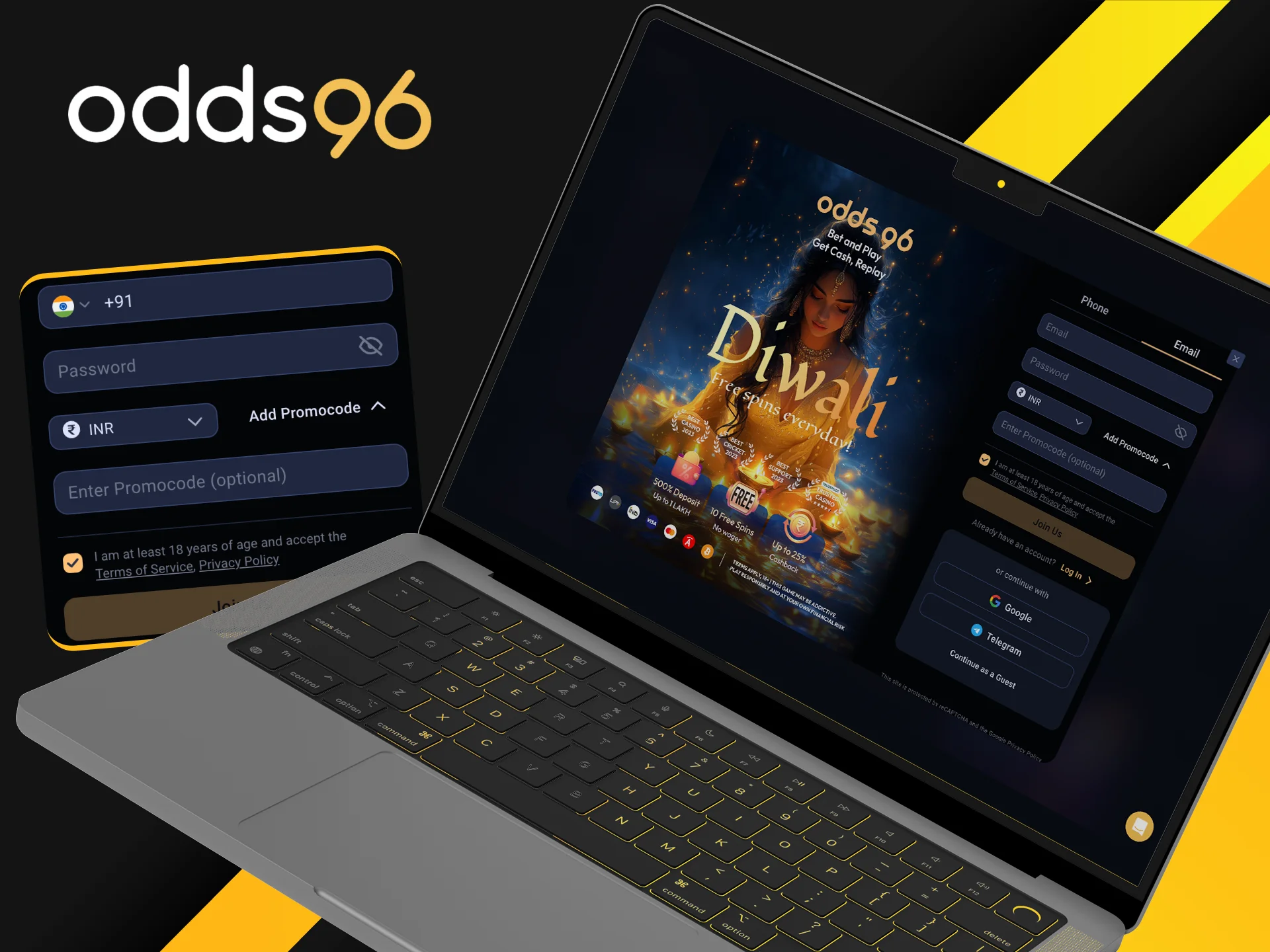Where do I input my promo code at Odds96?