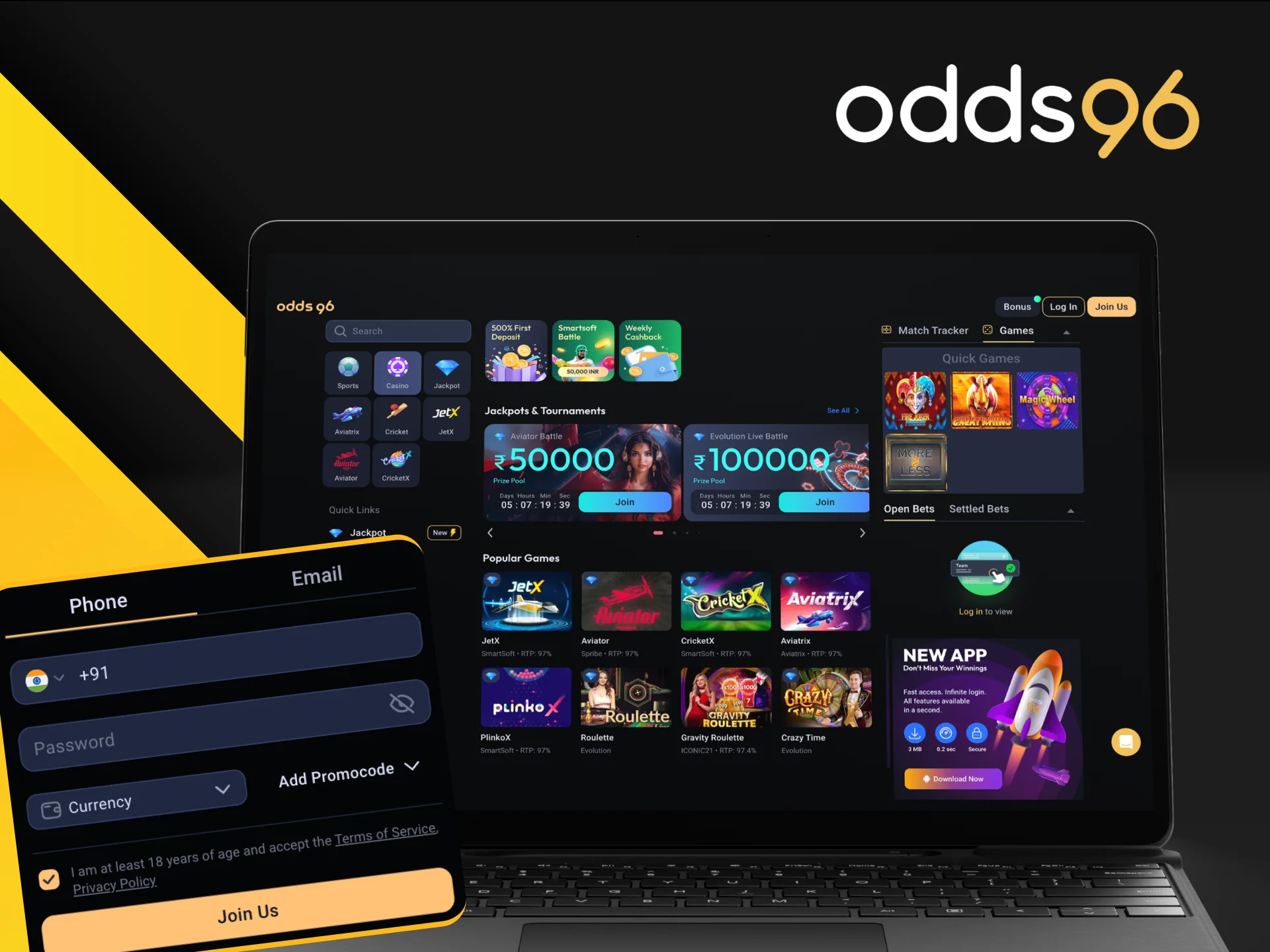 How do I get started and begin playing at Odds96?