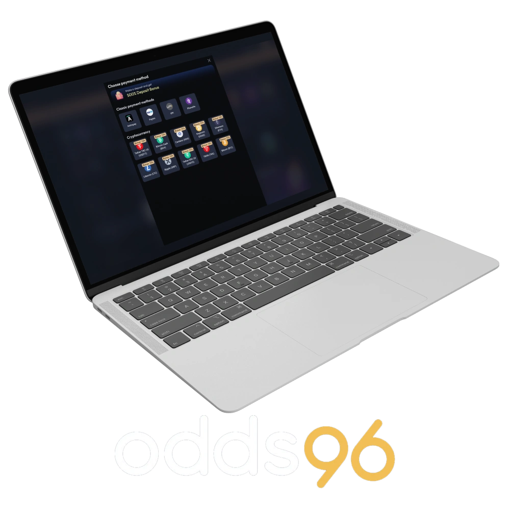 Which payment options can I use at the Odds96 online casino?