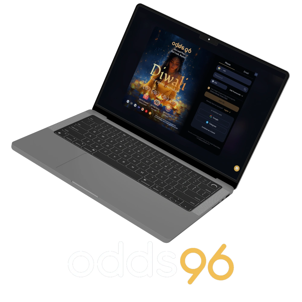 Step-by-step guide to opening an account at the Odds96 online casino.