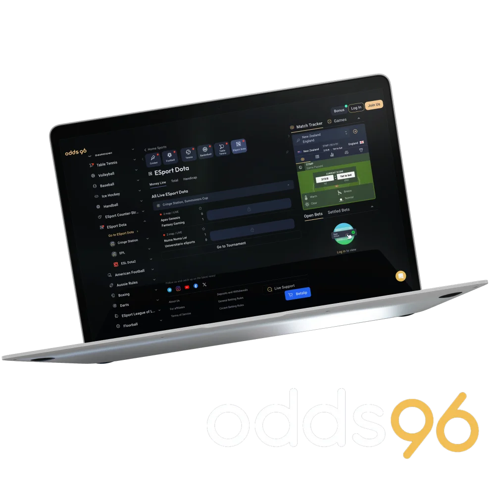 Simply head over to the eSports section of the Odds96 online casino to start placing your wagers.